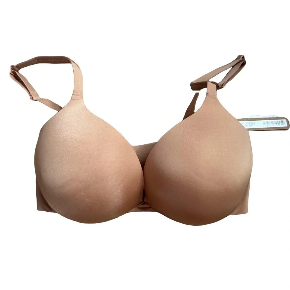 NWT Skims 32DD Ultimate Collection Push-Up Plunge Bra Ochre‎ Tan Brown MSRP $60 - Picture 5 of 6